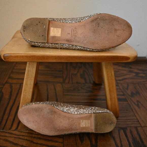J.Crew Sparkle Flats – Pink Glitter – Size 9M - Picture 5 of 7